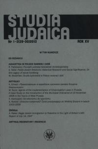 Opakowanie Studia Judaica 1-2/2012