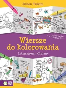 Okładka książki Wiersze do kolorowania Lokomotywa Okulary