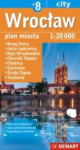 Okładka książki Wrocław plan miasta +8