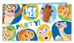 Opakowanie Zaproszenie małe Epoka Lodowcowa (5szt) VERTE