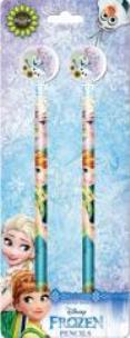 Opakowanie Zestaw 2 ołówków z okrągłą gumką Frozen