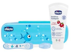 Opakowanie Zestaw: szczoteczka i pasta do zębów niebieski