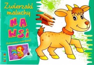 Okładka książki Zwierzaki maluchy. Na wsi. Malowanka z naklejkami