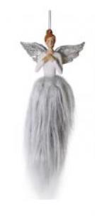 Opakowanie Anioł do zawieszenia srebrny CHRISTMAS JOY