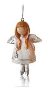 Opakowanie Aniołek do zawieszenia srebrny CHRISTMAS JOY