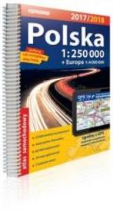 Okładka książki Atlas samochodowy Polska 1:250 000 2017/2018