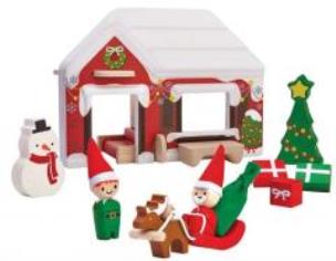 Opakowanie Domek wzór Świętego Mikołaja