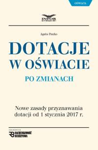 Okładka książki Dotacje w oświacie po zmianach
