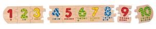 Opakowanie Drewniane puzzle Cyfry do nauki liczenia