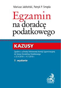 Okładka książki Egzamin na doradcę podatkowego. Kazusy