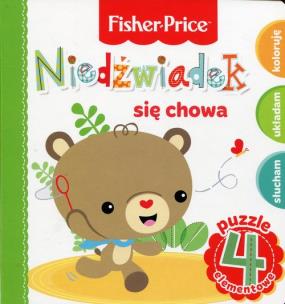 Okładka książki Fisher Price Puzzle. Niedźwiadek się chowa