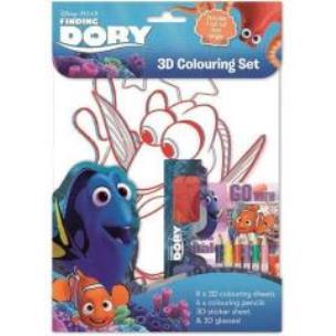 Okładka książki Gdzie jest Dory. Kolorowanka + naklejki 3D