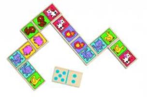 Opakowanie Gra drewniana domino - Zwierzątka