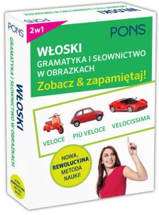 Okładka książki Gramatyka i słownictwo włoskie w obrazkach - zobacz i zapamiętaj!