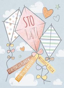 Opakowanie Karnet urodziny Latawce 12x16,5 cm