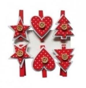 Opakowanie Klamerki 6 sztuk CHRISTMAS JOY