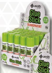 Opakowanie Klej w sztyfcie transparent 15g (20szt) ZENITH