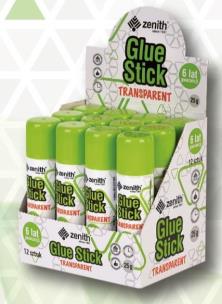 Opakowanie Klej w sztyfcie transparent 25g (12szt) ZENITH