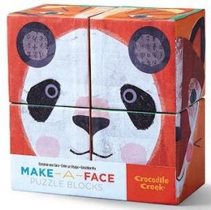 Opakowanie Klocki-układanki, Śmieszne Twarze, 4 elem.