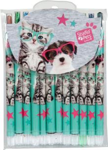 Opakowanie Kredki wykręcane Studio Pets 12 kolorów