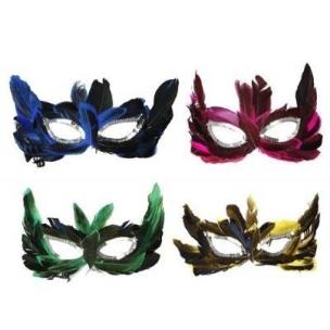 Opakowanie Maska z piórami i cekinami