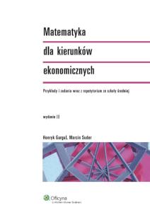 Okładka książki Matematyka dla kierunków ekonomicznych