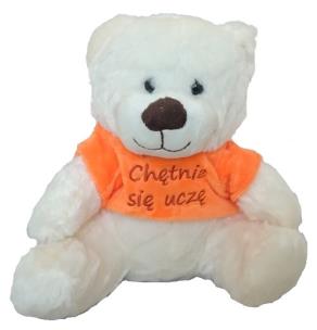 Opakowanie Miś superbohater w bluzeczce 20 cm pomarańczowy