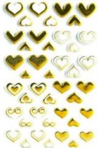 Opakowanie Naklejki 3D Serca