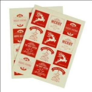 Opakowanie Naklejki na prezenty CHRISTMAS JOY