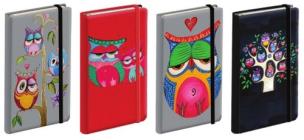 Opakowanie Notatnik Narcissus Owls 9x14 zestaw 4 wzory