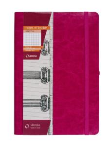 Opakowanie Notes A5 z gumką Klasyka kratka malinowy