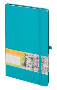 Opakowanie Notes A5 z gumką Romantyzm kratka turkus