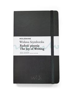 Okładka książki Notes Moleskine Edycja Specjalna WS Radość pisania Large (13 x 21 cm) w linie, czarna, twarda oprawa