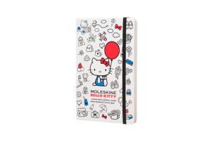 Okładka książki Notes Moleskine Limitowana Edycja Współczesna HELLO KITTY 2016 L (13x21 cm) w linie, twarda oprawa