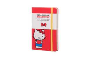 Okładka książki Notes Moleskine Limitowana Edycja Współczesna HELLO KITTY 2016 P (9x14 cm) w linie, twarda czerwona