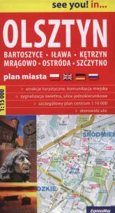 Okładka książki Olsztyn Bartoszyce Iława Plan miasta 1:15000