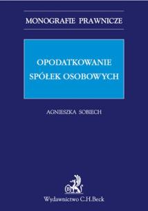Okładka książki Opodatkowanie spółek osobowych