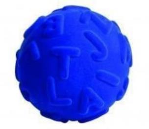 Opakowanie Piłka alfabet duże literki niebieska