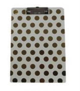 Opakowanie Podkładka z klipsem A4 złote kropki PAUL&CO.