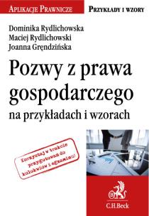Okładka książki Pozwy z prawa gospodarczego na przykładach i wzorach