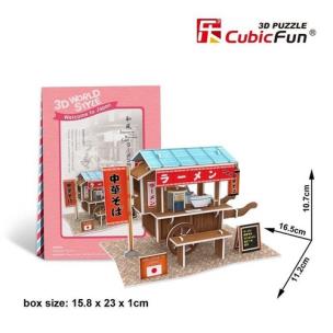 Okładka książki Puzzle 3D Domki świata - Japonia Ramen cart 31el.(W3103H)