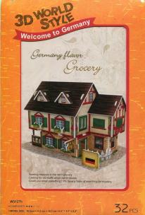 Okładka książki Puzzle 3D Domki świata - Niemcy Grocery shop 32el.(W3125H)