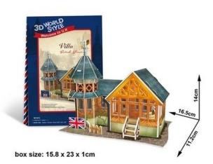 Okładka książki Puzzle 3D Domki świata - Wielka Brytania Villa 25 el.(W3107H