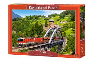 Opakowanie Puzzle Train on the Bridge 500