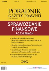 Opakowanie Sprawozdanie finansowe po zmianach