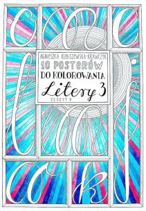 Okładka książki 10 posterów do kolorowania. Litery 3
