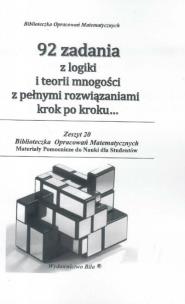 Okładka książki 92 zadania z logiki i teorii mnogości w.2017