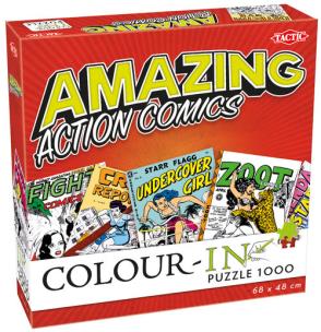 Opakowanie Action Comics Color-In puzzle do kolorowania 1000 elementów - Audiobook