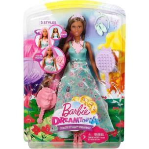 Opakowanie Barbie Dreamtopia. Kolorowe fryzury Brunetka