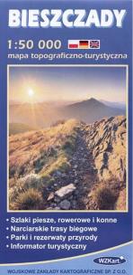Okładka książki Bieszczady mapa 1:50 000 WZKart